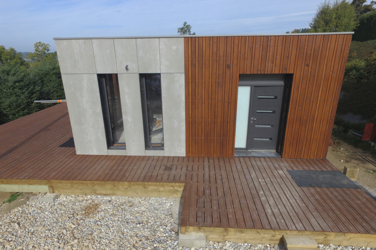 facade under construction design wooden house saint romain lachalm
